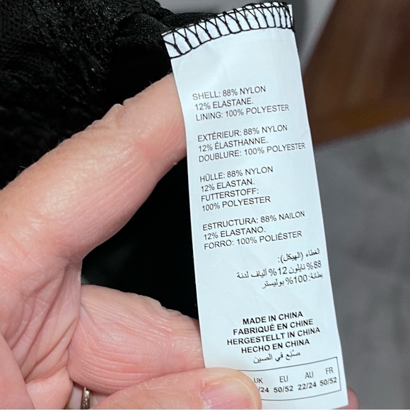 Flattering black lace layered dress. Size 2X. Worn once. Good condition. - Picture 5 of 5